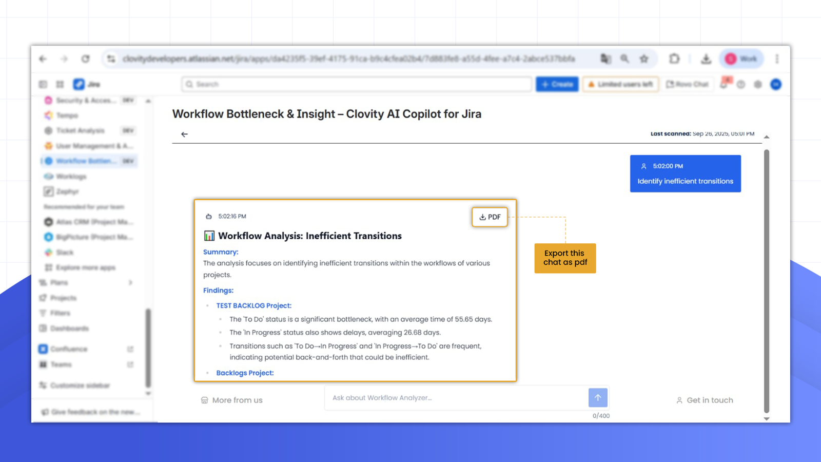 Detect inefficient workflow transitions