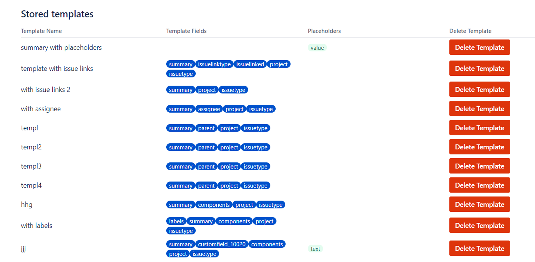 Manage your templates easily.