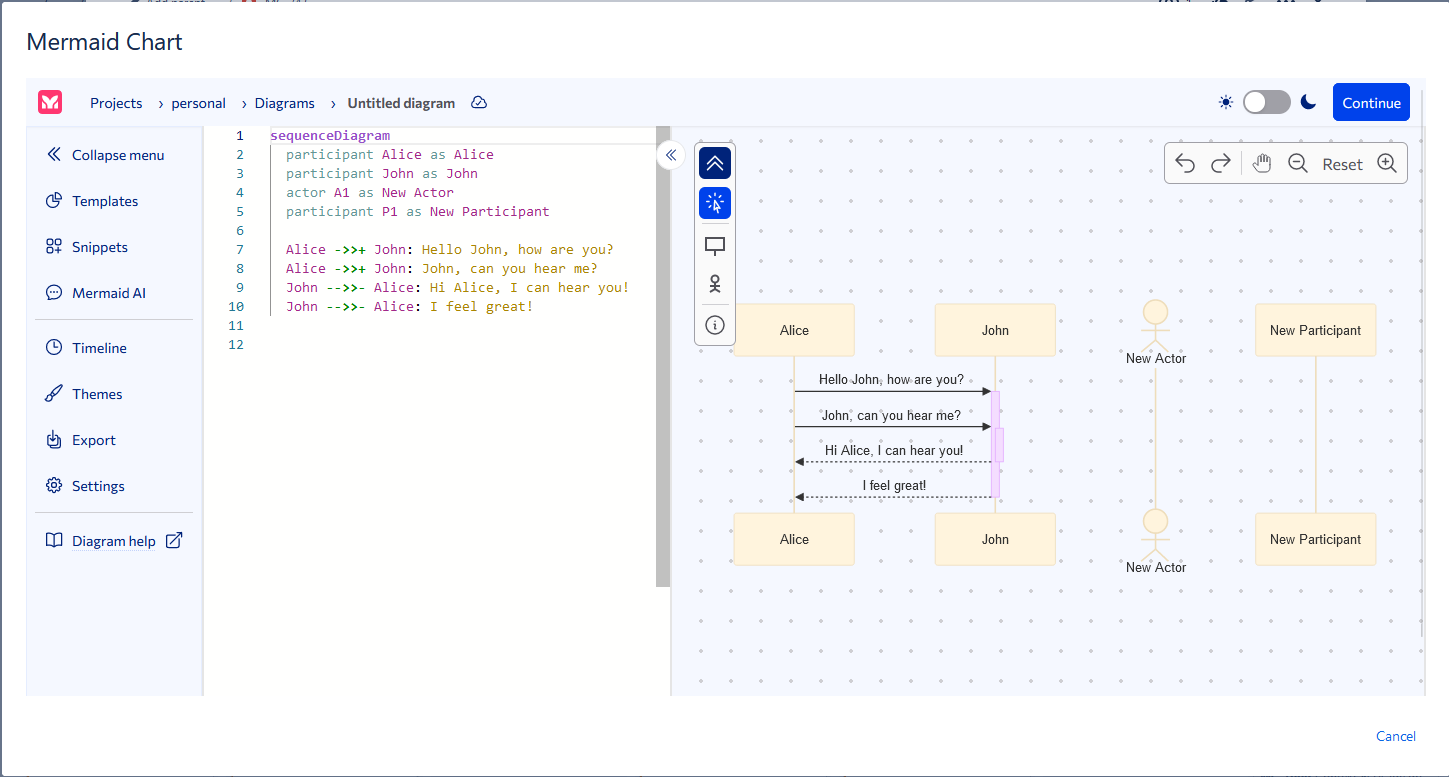 Best-In-Class Mermaid Diagram Editor