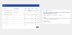 Use timers for easy and precise time tracking. Timers are accessible on the calendar page and on issue detail view.