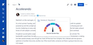 Neutral bias with feminine words equal to masculine words