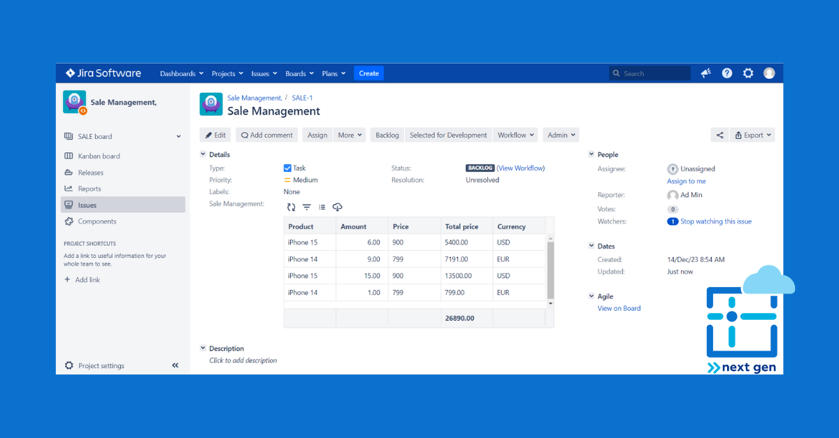 Rich Jira Tables