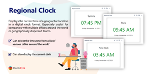 The Regional Clock gadget