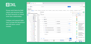Group your work items by their hierarchical relationships. Collapse and expand table rows to keep the big picture and drill down where needed.