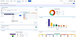 Simple Search gadget is an interactive issue searcher that can be configured for any Custom Charts gadgets on your Jira dashboard. Use it to filter linked Custom Charts at the click of a button.