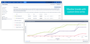 Time series are used in conjunction with the Rich Filter Time Series Chart and the Rich Filters Statistics gadgets. Use them to monitor trends and spot correlations.