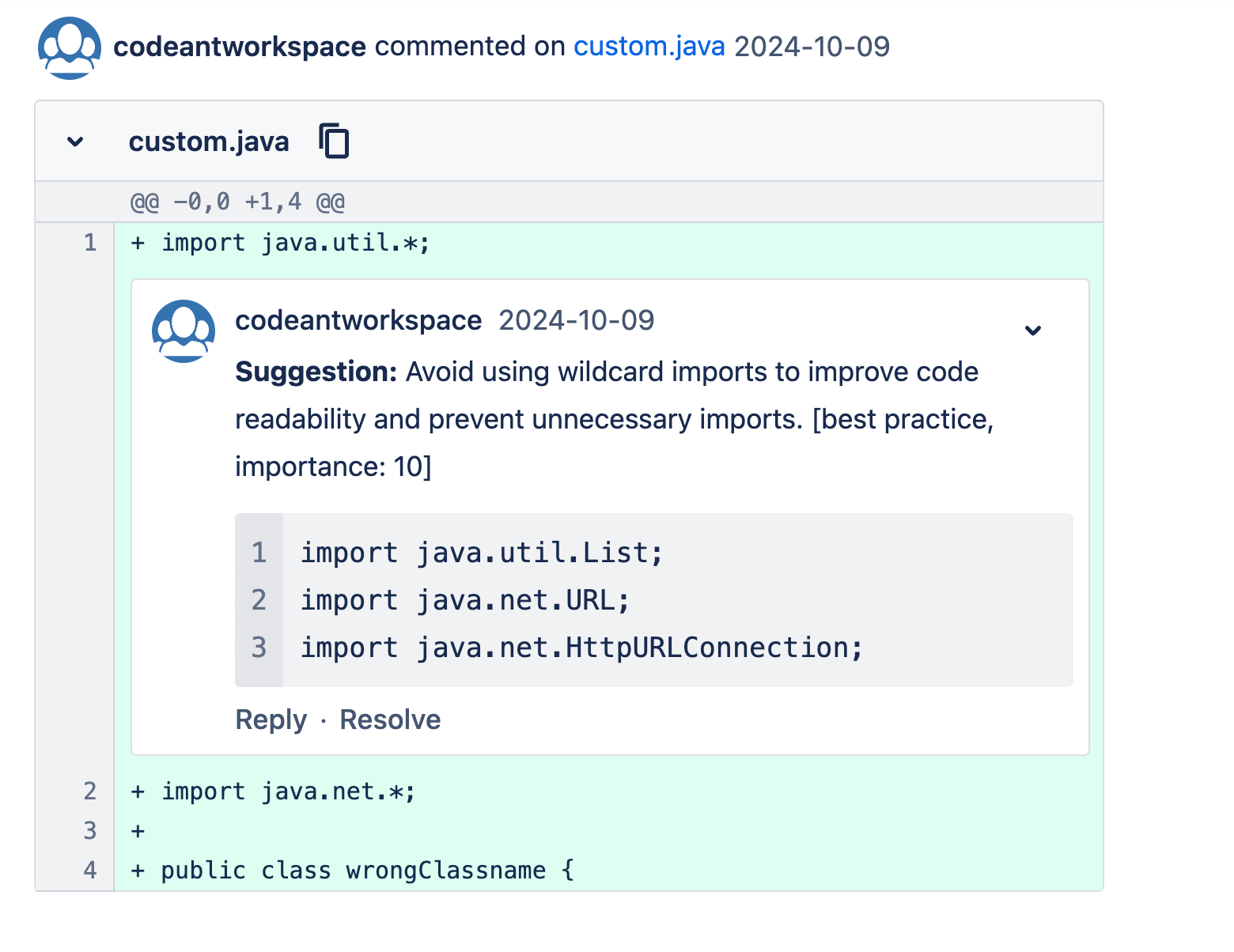 CodeAnt AI will flag the most critical code quality, security and compliance issues.