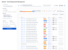 Reporting - Test Execution Result List