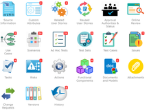 Once you create a user story for a Jira issue, you can link it to many project artifacts.
