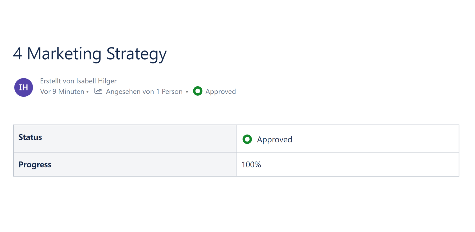 Create a page with a Status Badge