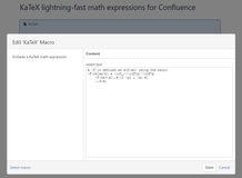 TeX expressions can be added as macro body