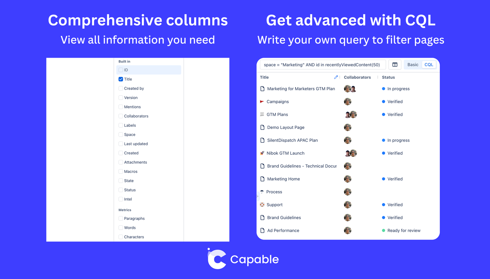 Preview pages, attachments, and more directly from search results without needing to open new tabs.