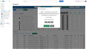 Click Timer button on issue row.
