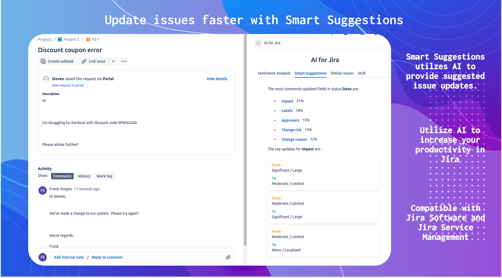 Improve productivity with Smart Suggestions