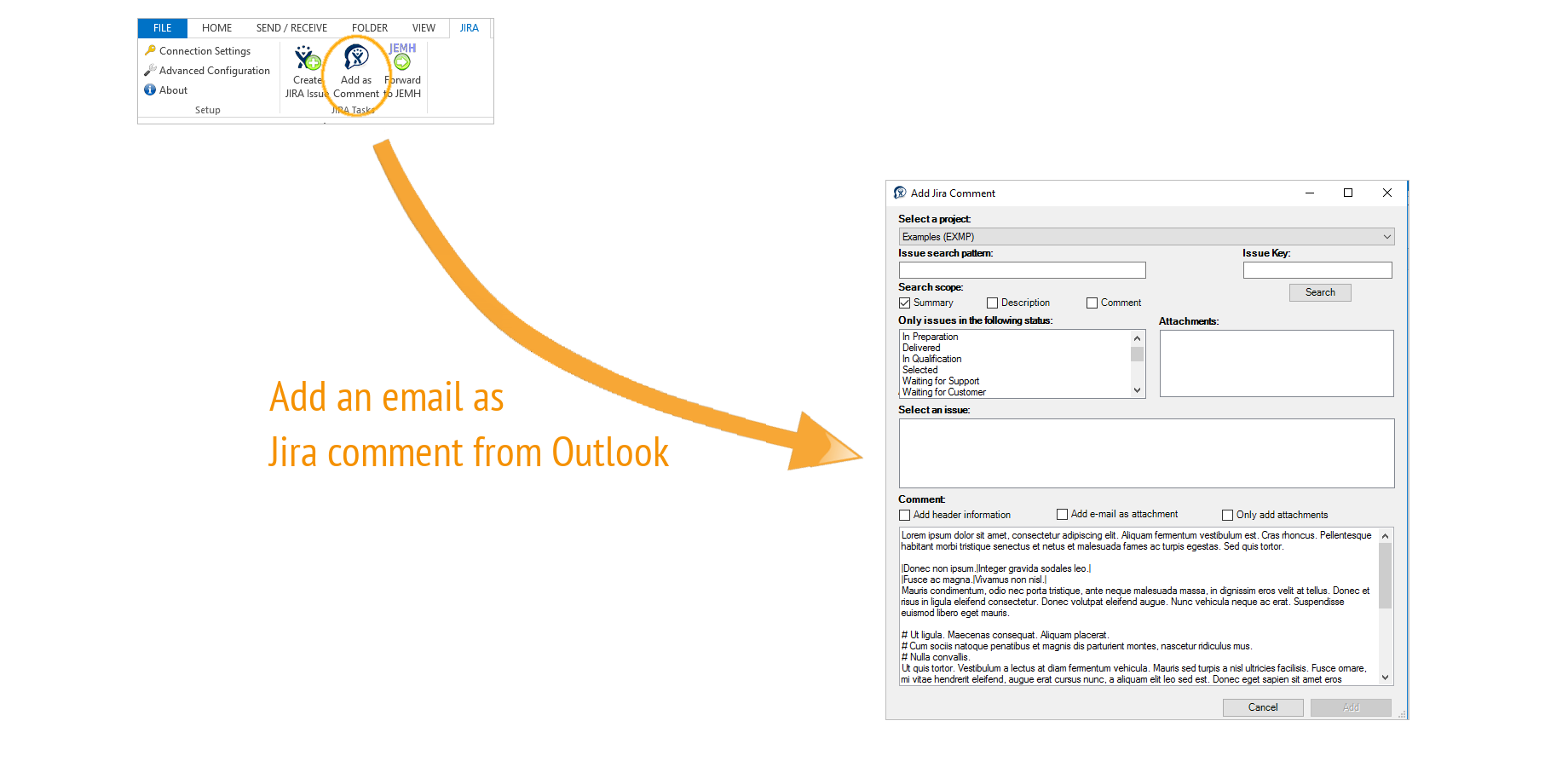 Comment on existing Jira issues