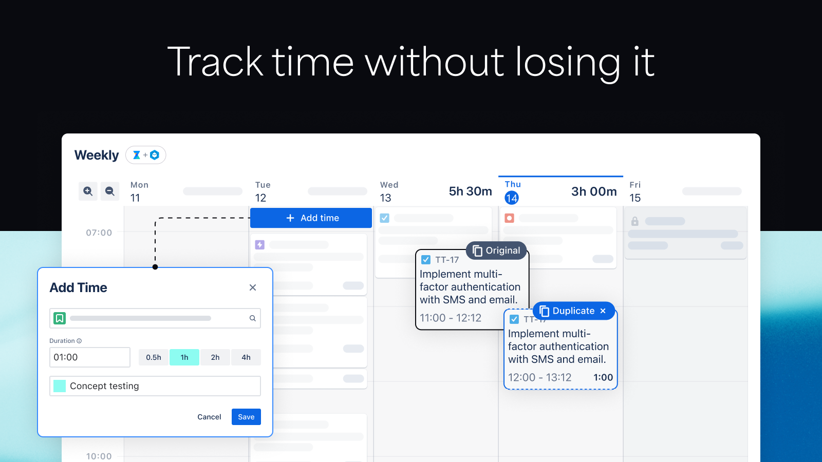 Level up your Jira time tracking. Neatly visualize work hours in one convenient place for better time management.