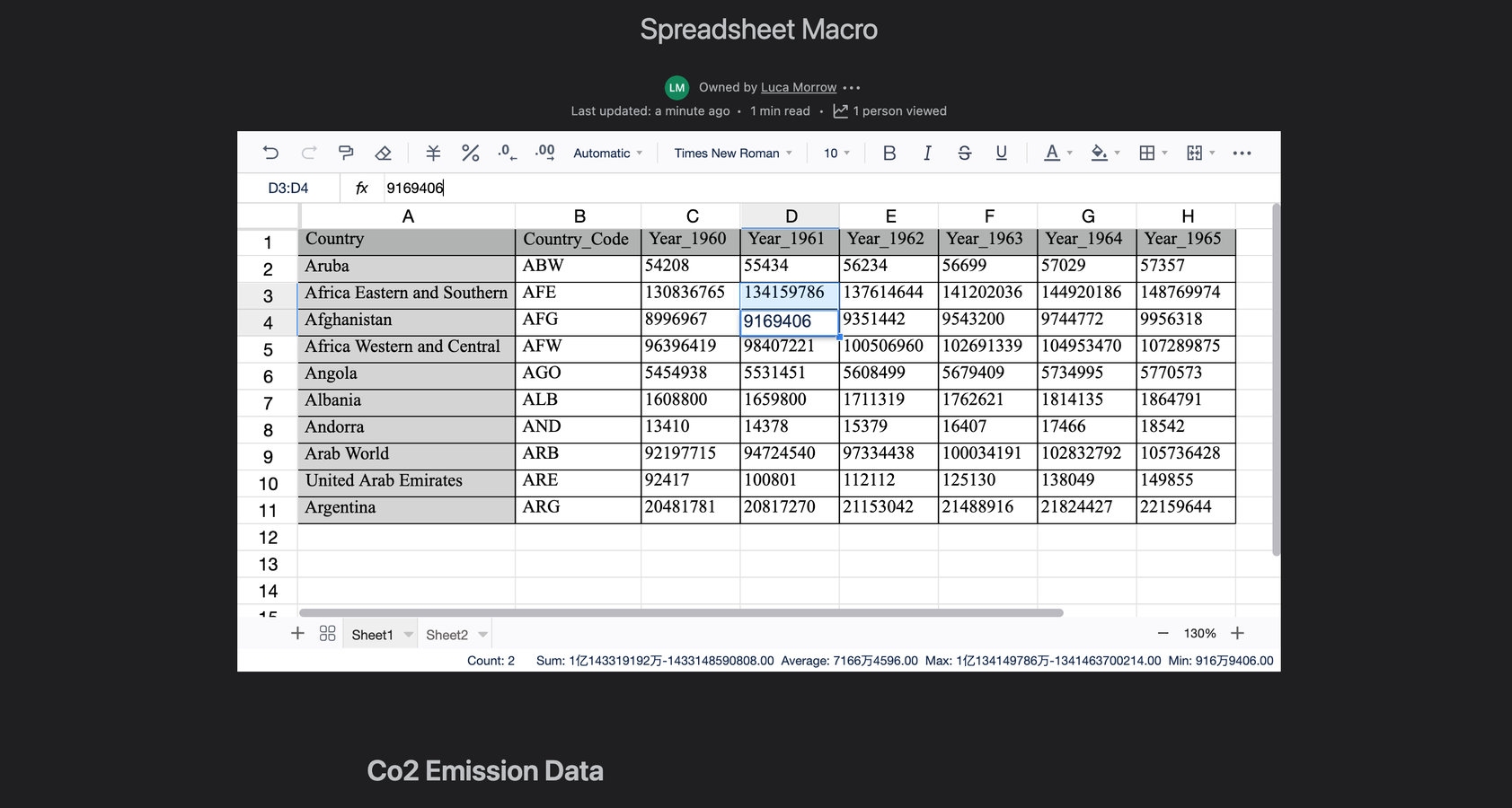 Native Spreadsheet Experience