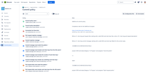 👀 Quickly view the effective commit policy on the Bitbucket interface — your commit message conventions, pull request conventions, and default settings all lined up.