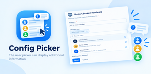 The user picker can display more information like the email address or user properties so that users with the same name can be distinguished