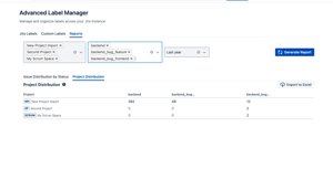 Project distribution report
