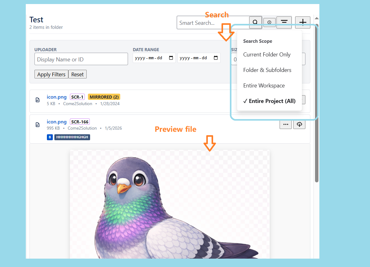 🔍 Advanced Search & Filter