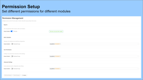 Customize different permissions for different modules