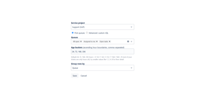 Config — Pick a project, pick your queues, choose your age buckets. That's the whole setup.