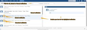 Manage you notifications in a list, mark/unmark items, search for unread, marked or all.