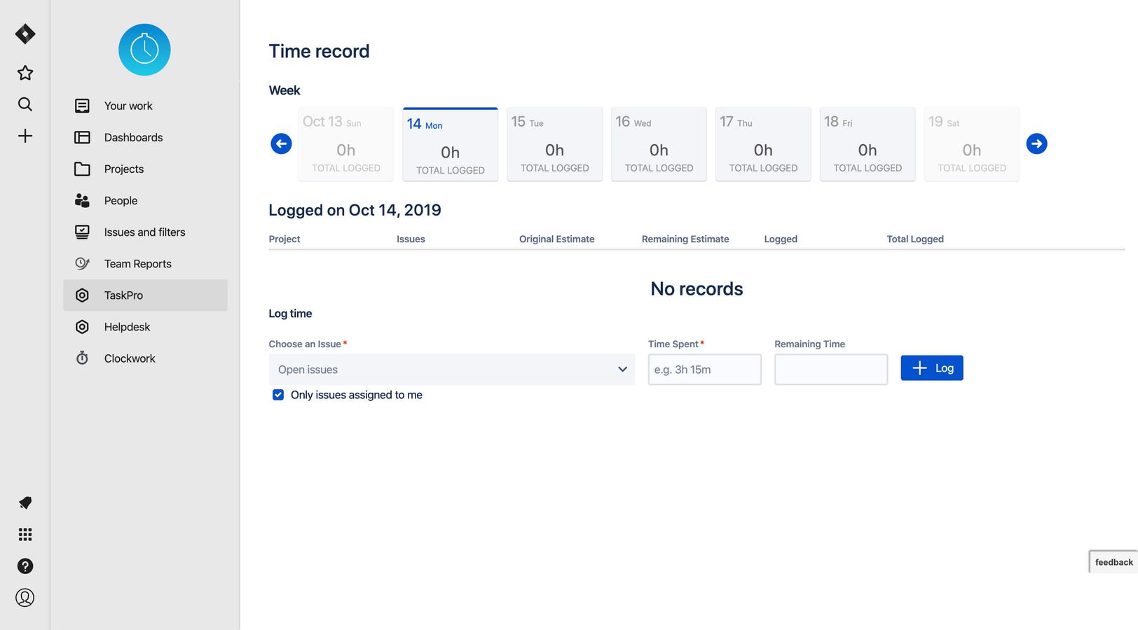 Simply track your time by adding entries manually