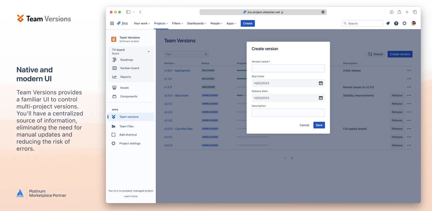 Track release progress across multiple projects
