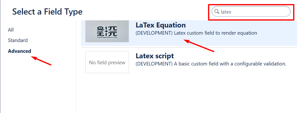 Create LaTex Custom Field(s)