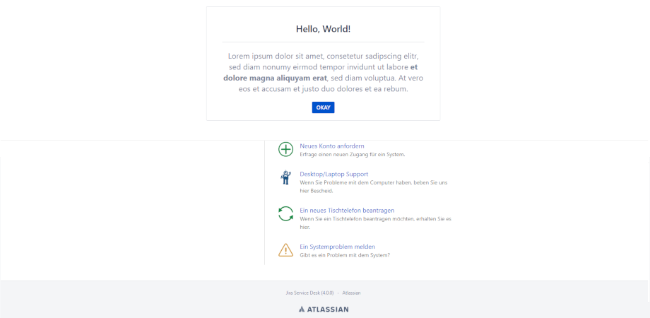 Better Announcement Banner on Service Management