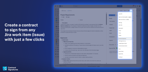 Create a contract from any work item (issue) with just a few clicks