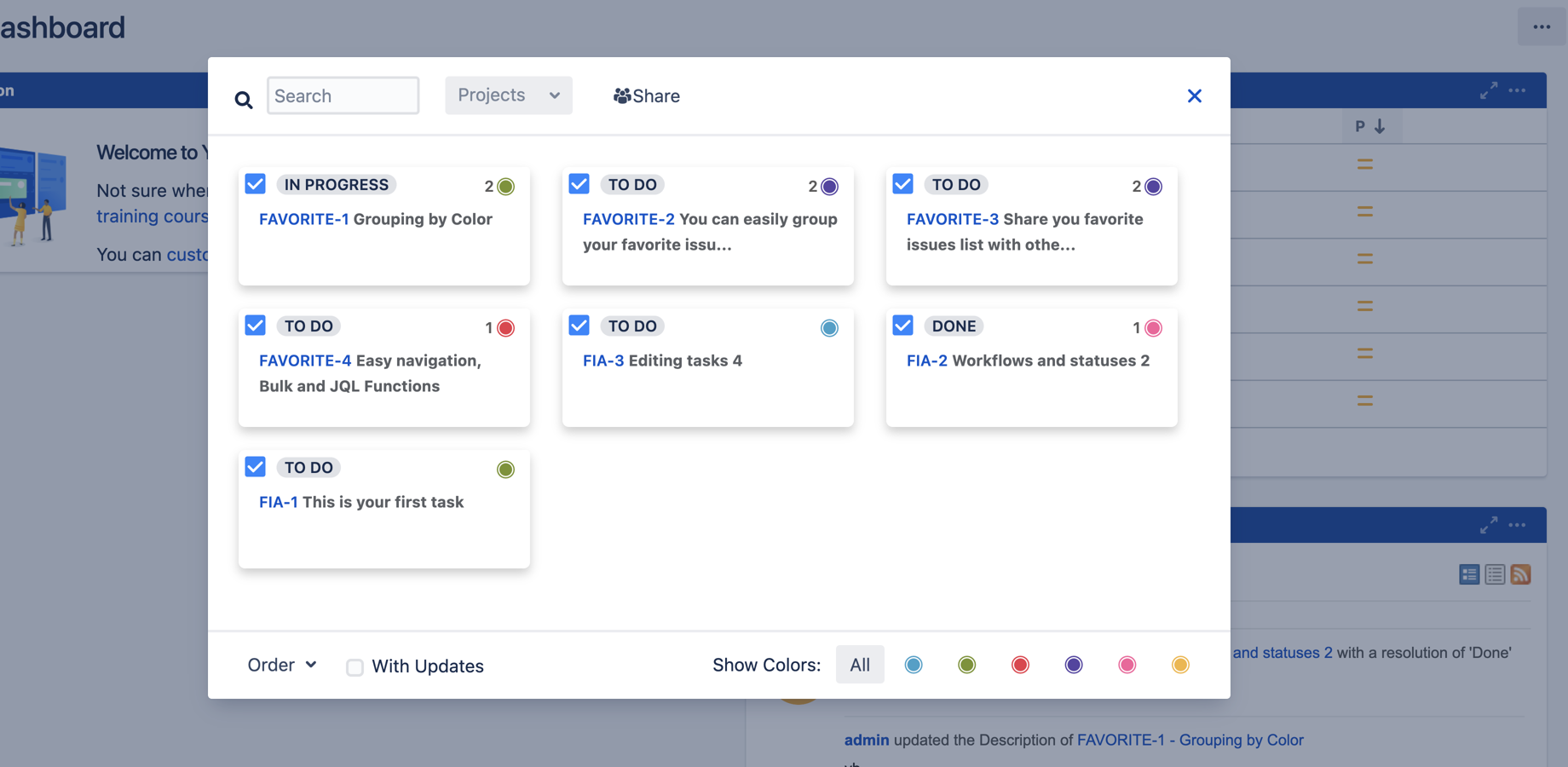Easy navigation, Bulk and JQL Functions