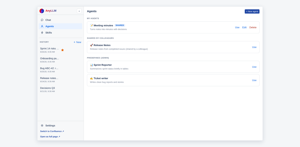 Agents and prompt templates — shareable across your site, with {{placeholders}} filled in at insert time.