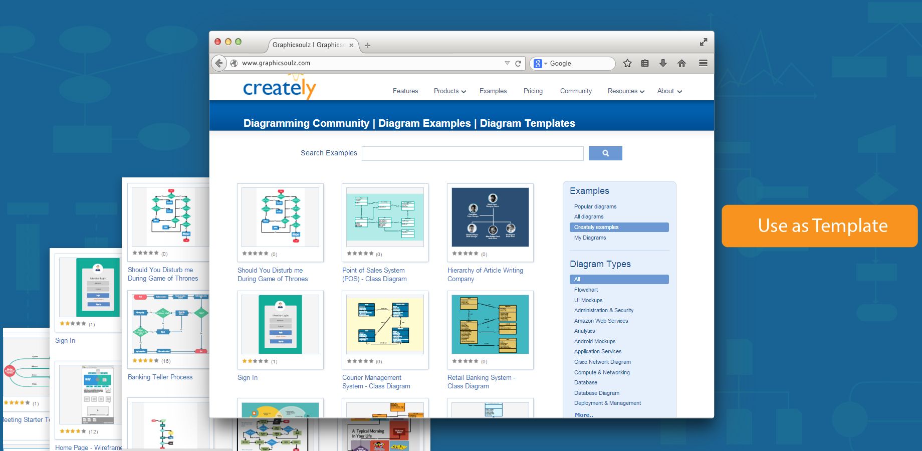 Choose from 1000's of templates drawn by experts or the community to kick start your diagram