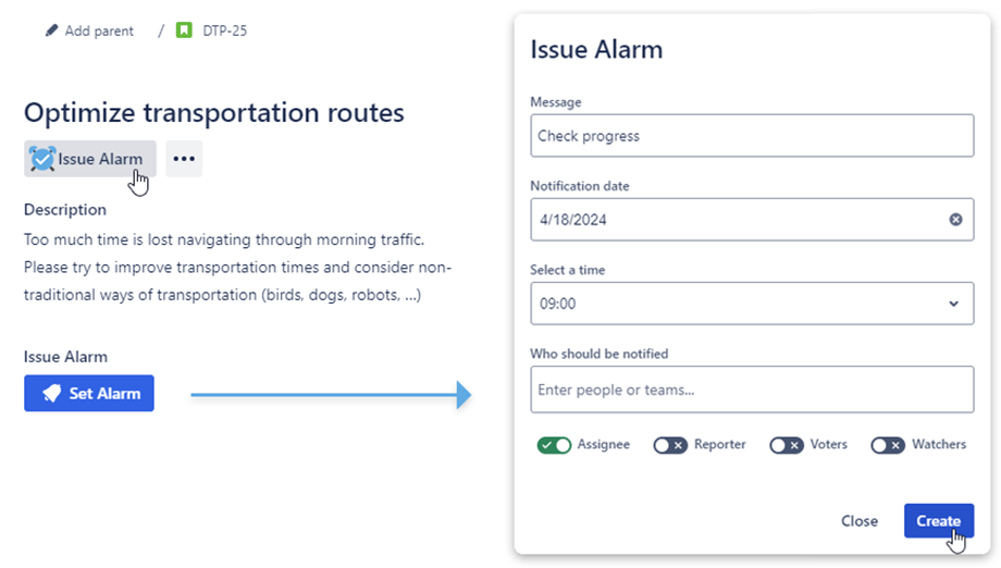 Create Alarms