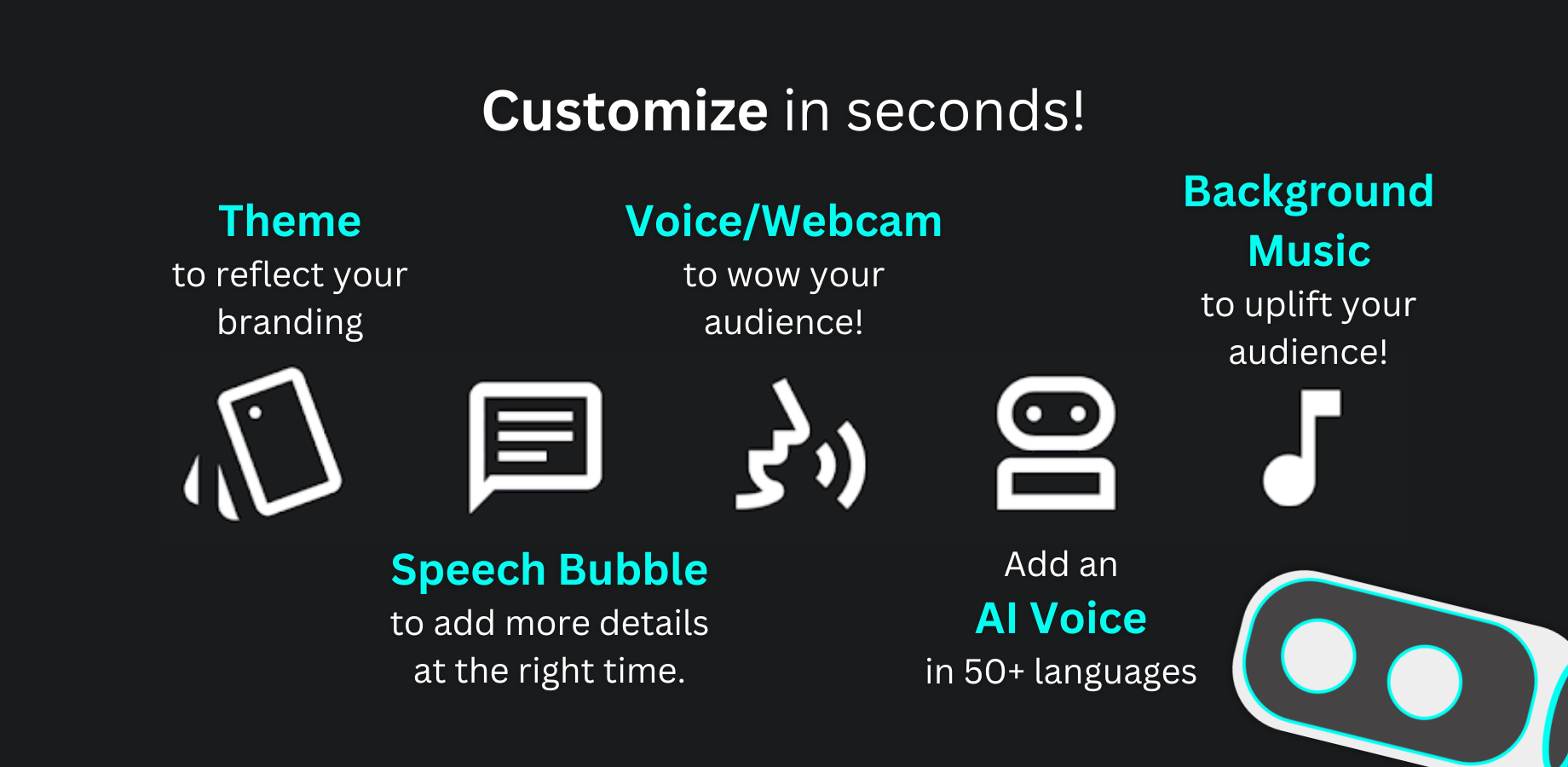 Create and customize with our powerful platform