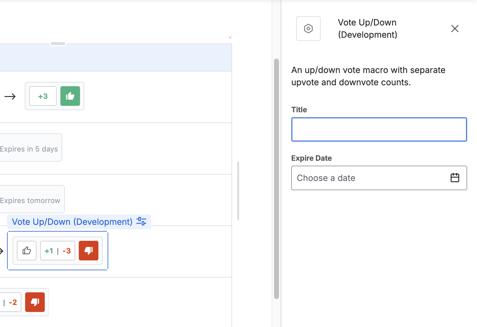 Title and Expire Date are optional yet helpful