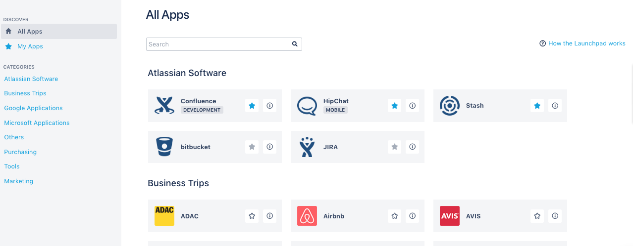 Select your own set of apps that you want to have easy access to.