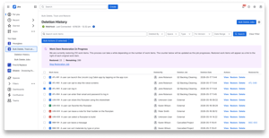 Deletion query gone wrong? No worries! Bulk Restore many tickets at once. Review the restoration progress as the job runs in the background.