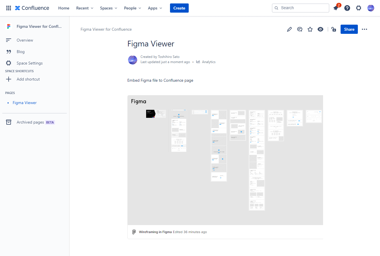 Figma file or frame is embed