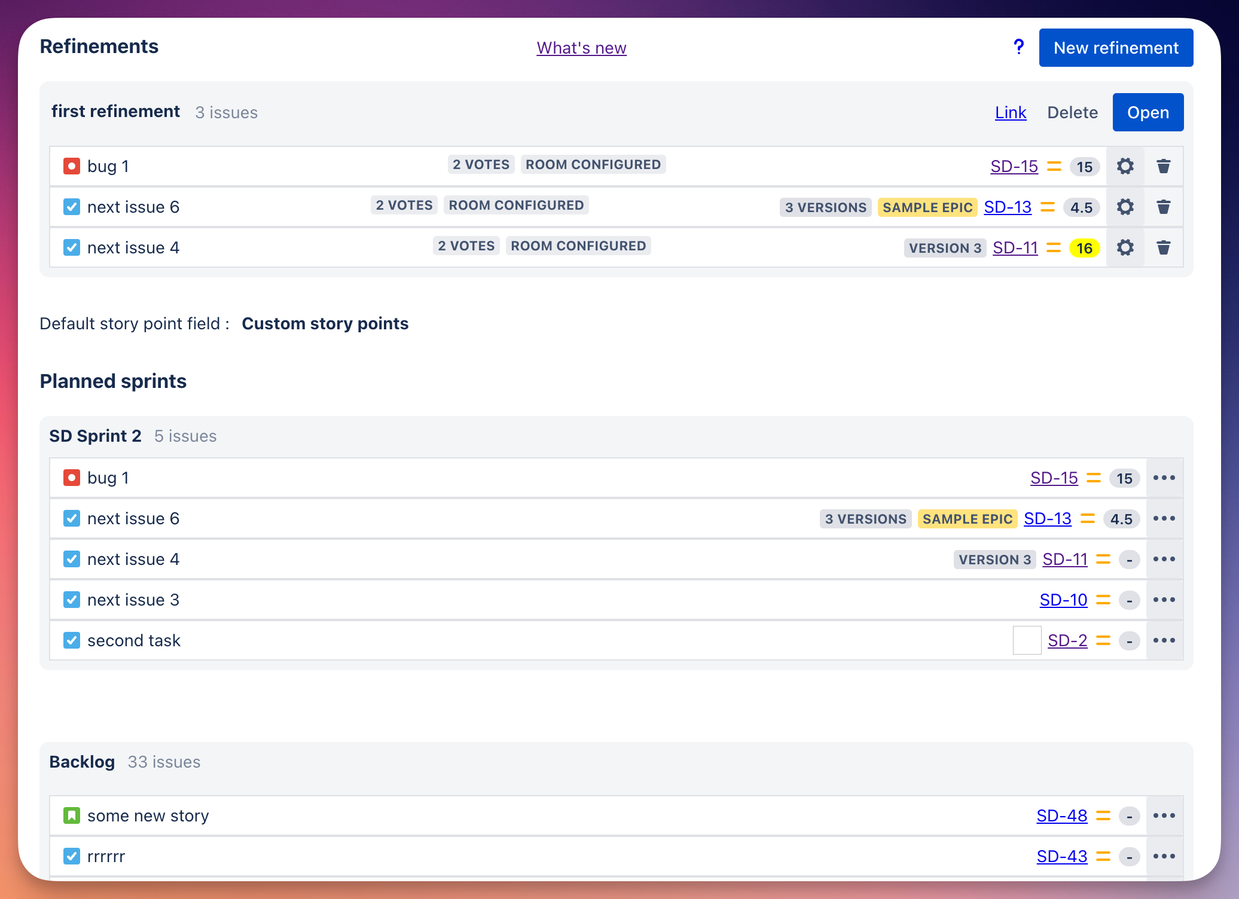 Access a 'Refinements' view that empowers users to efficiently prepare refinements.