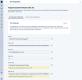 Jira Cloud app settings in Quantive Results