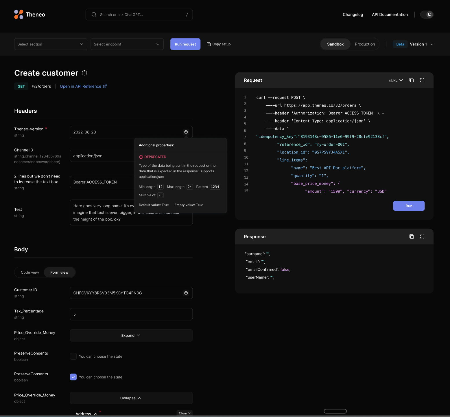 Experience the ease of API exploration with Theneo’s API Explorer, designed to make API testing intuitive and engaging for developers at any skill level.