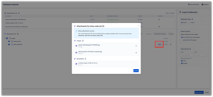 Click any attachment count to preview all referenced files for that page — images and documents are listed separately, so you can verify what will be uploaded before starting the import.
