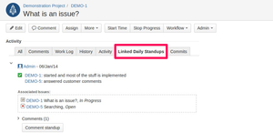 Read all Standup reports linked with the issue.