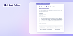 Rich Text Editor on the Customer Portal