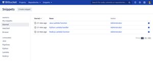 Snippets overview