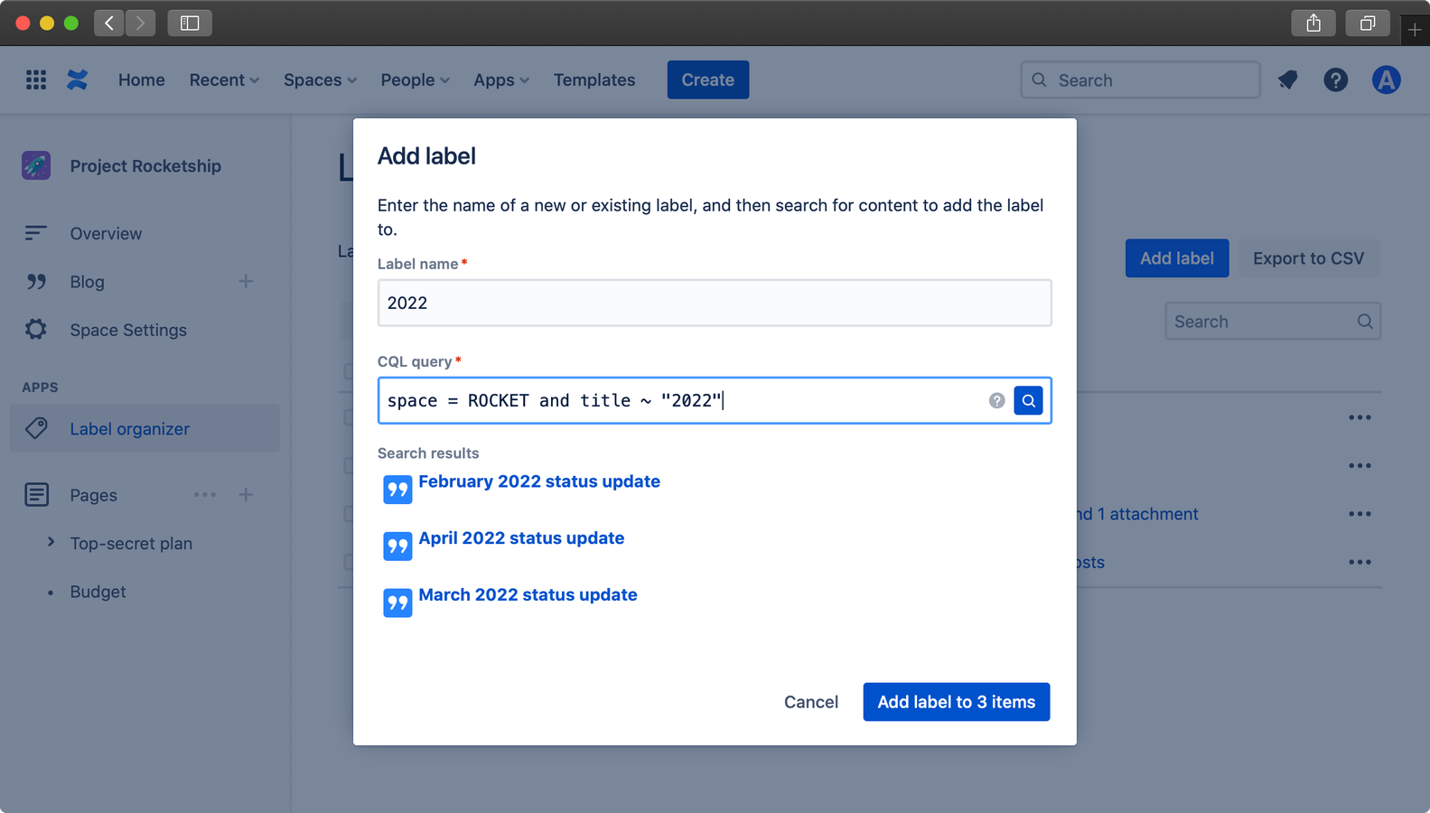 Add new and existing labels in bulk